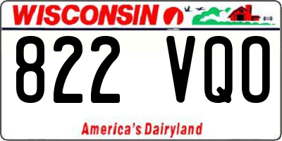 WI license plate 822VQO