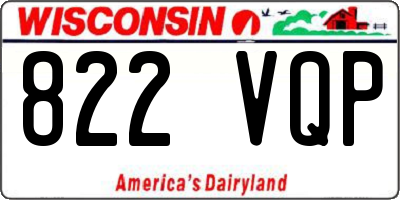 WI license plate 822VQP