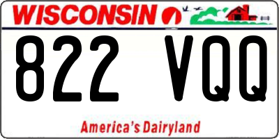 WI license plate 822VQQ