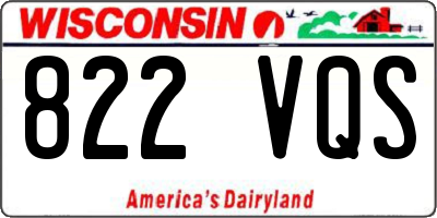 WI license plate 822VQS