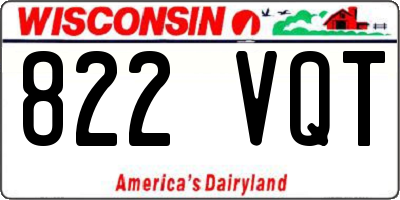 WI license plate 822VQT