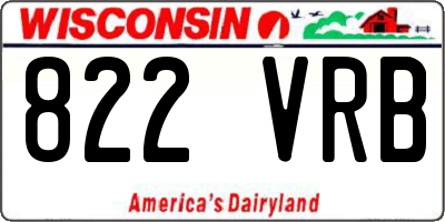 WI license plate 822VRB