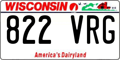 WI license plate 822VRG