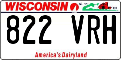 WI license plate 822VRH
