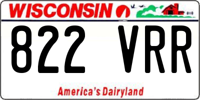 WI license plate 822VRR