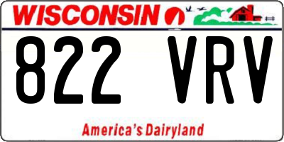 WI license plate 822VRV