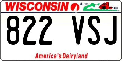 WI license plate 822VSJ