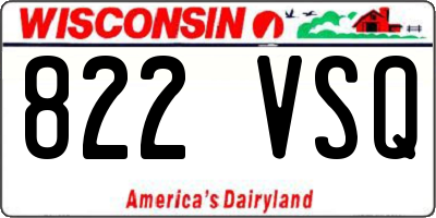 WI license plate 822VSQ