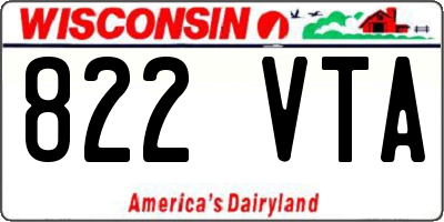 WI license plate 822VTA