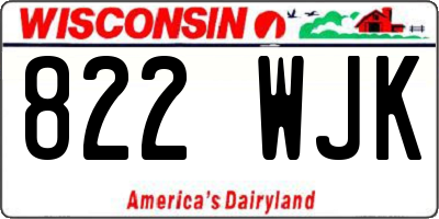 WI license plate 822WJK