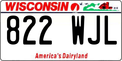 WI license plate 822WJL