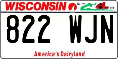 WI license plate 822WJN