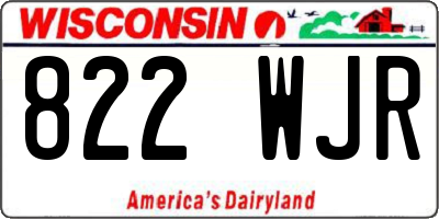 WI license plate 822WJR