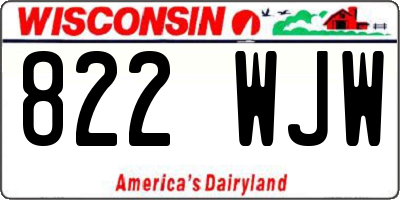 WI license plate 822WJW