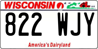 WI license plate 822WJY