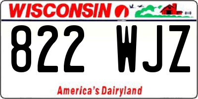 WI license plate 822WJZ
