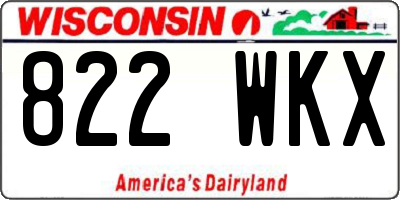 WI license plate 822WKX
