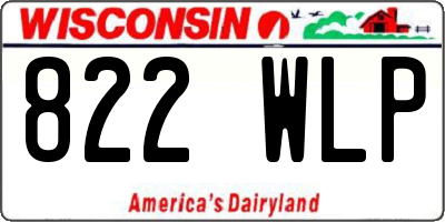 WI license plate 822WLP