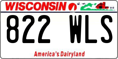 WI license plate 822WLS