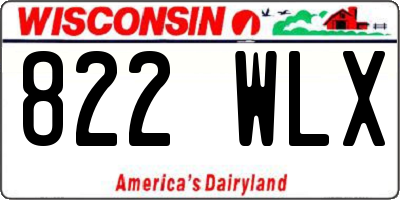 WI license plate 822WLX