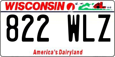 WI license plate 822WLZ
