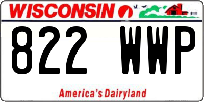 WI license plate 822WWP