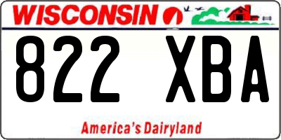 WI license plate 822XBA