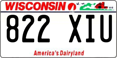 WI license plate 822XIU