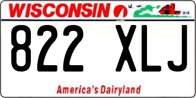 WI license plate 822XLJ