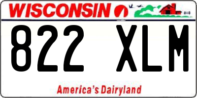 WI license plate 822XLM