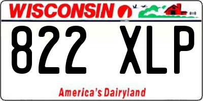 WI license plate 822XLP