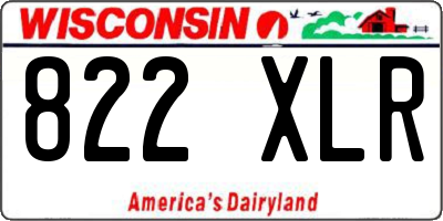 WI license plate 822XLR