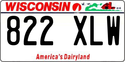 WI license plate 822XLW