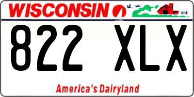 WI license plate 822XLX