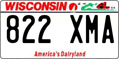 WI license plate 822XMA