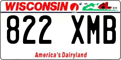 WI license plate 822XMB