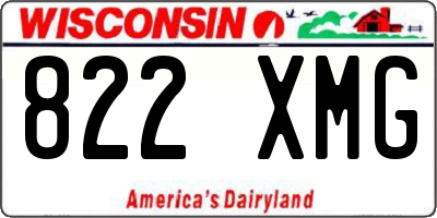 WI license plate 822XMG