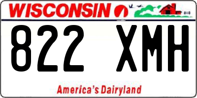 WI license plate 822XMH