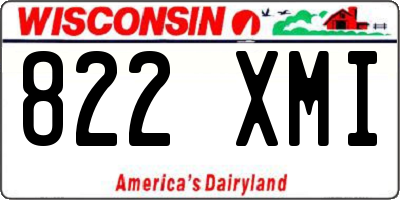 WI license plate 822XMI