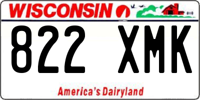 WI license plate 822XMK
