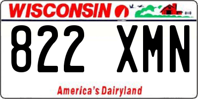 WI license plate 822XMN