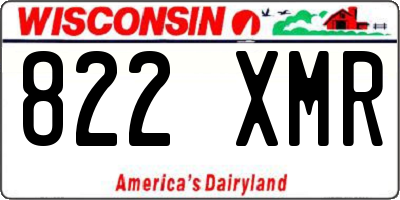 WI license plate 822XMR