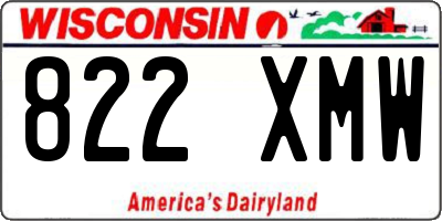WI license plate 822XMW