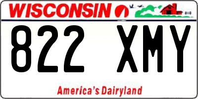 WI license plate 822XMY