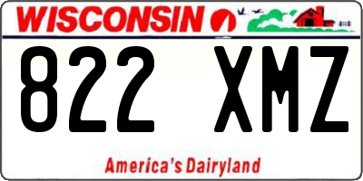 WI license plate 822XMZ