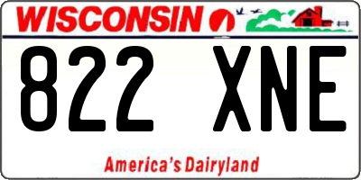 WI license plate 822XNE