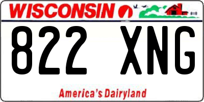 WI license plate 822XNG