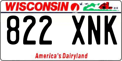WI license plate 822XNK