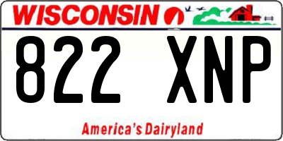 WI license plate 822XNP