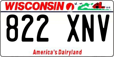 WI license plate 822XNV